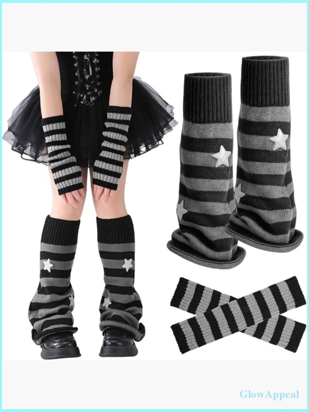 Y2K Leg Warmers Star Pattern Streetwear Dance Accessories